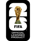 Offizielles FIFA 2026 Siegel mit Trophäe und Text 'OFFICIAL LICENSED PRODUCT'.