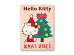 Hello Kitty julekalender med et juletræ og teksten 'XMAS VIBES'.