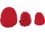 ULTIMATE SPEED® Car Cleaning Assortment: three red microfiber cleaning tools