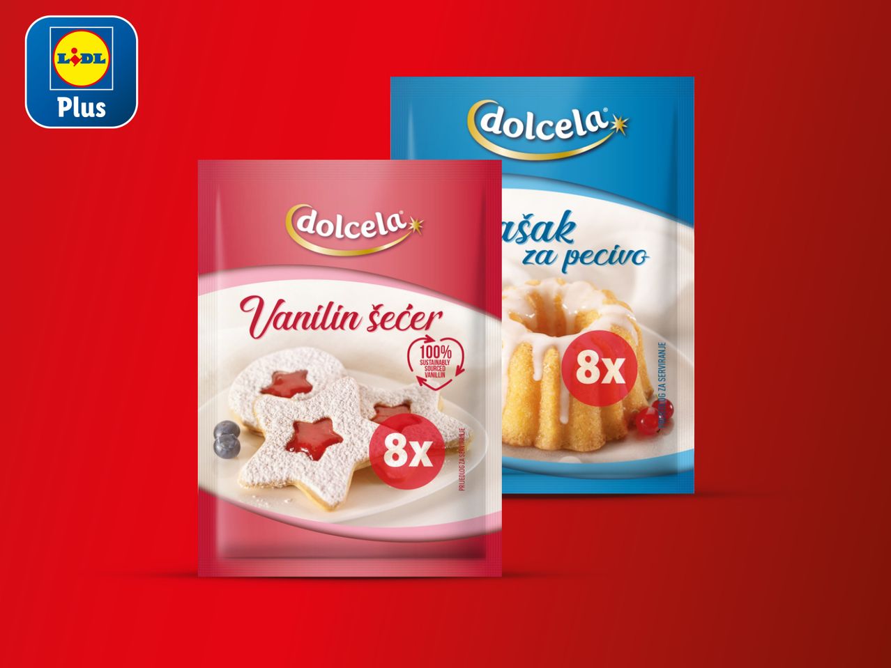 Dukat pudinzi od vanilije i čokolade, pakiranje za 8 porcija.