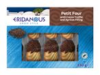 Eridanus Greek Baker Petit Fours with cocoa truffle and apricot filling.