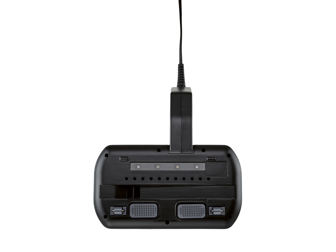 Partea inferioară a aspiratorului anti-acarieni SILVERCREST cu priză și conectori.