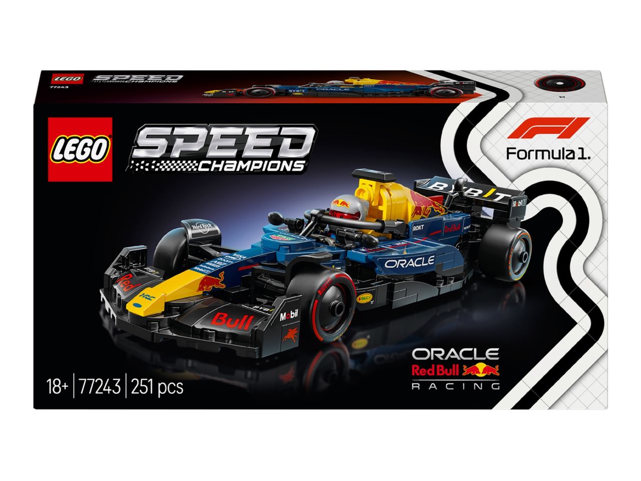 LEGO Speed Champions Oracle Red Bull Racing Formula 1 car building set box.