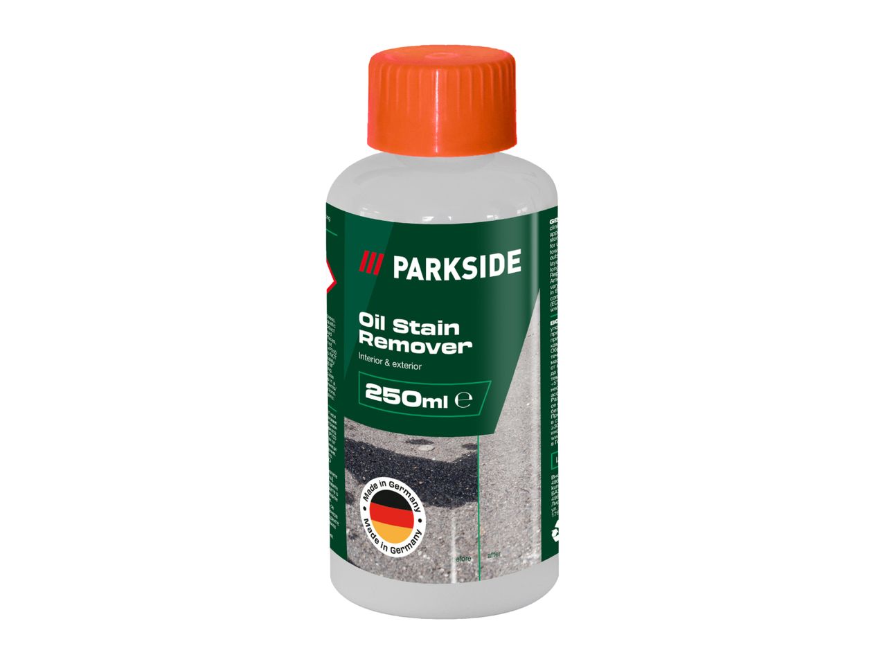 PARKSIDE Oil Stain Remover, 250ml, for interior and exterior use, Made in Germany.