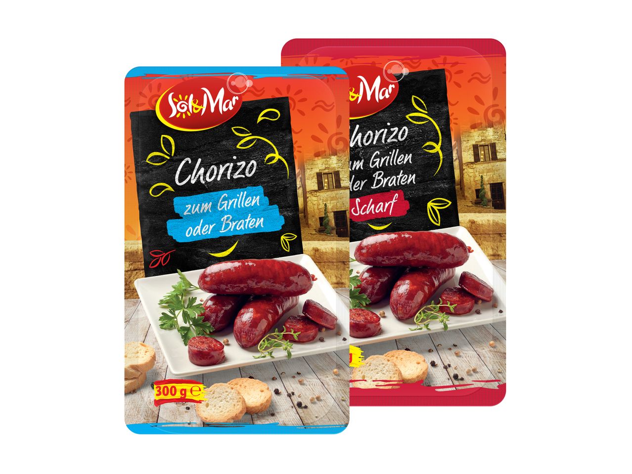 Sol&Mar scharfe Chorizo zum Grillen oder Braten.