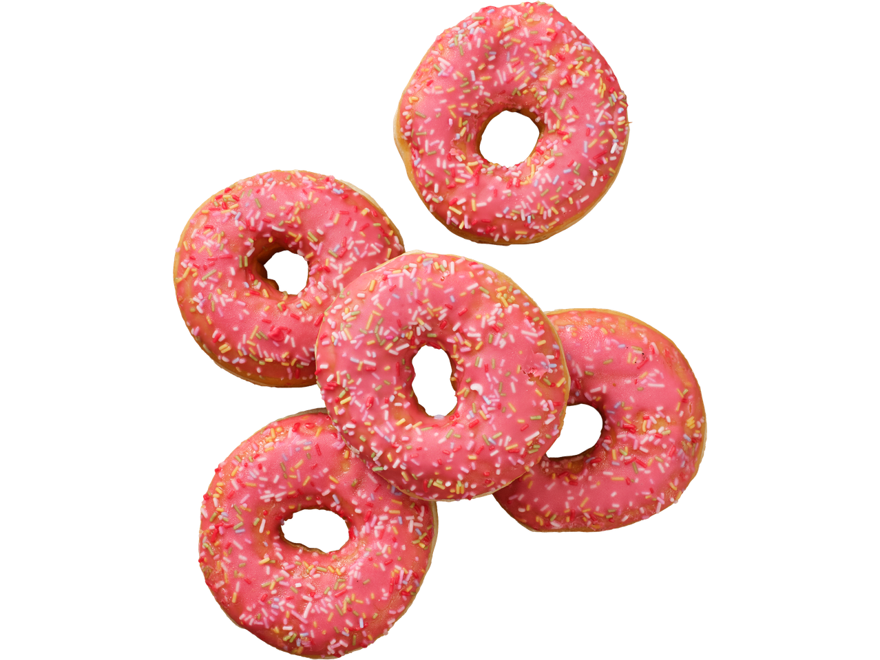 Roosad sõõrikud piserdistega.