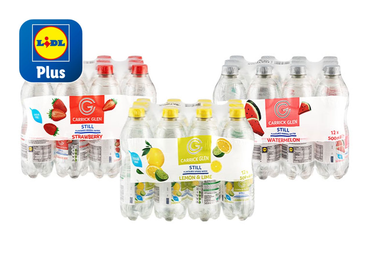Lidl Plan fruit-flavored water multipacks.