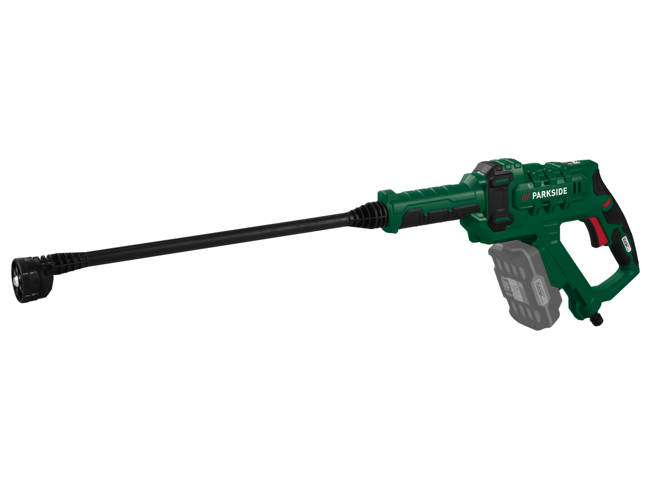 Bezvadu augstspiediena mazgātājs ar akumulatoru un garu sprauslu