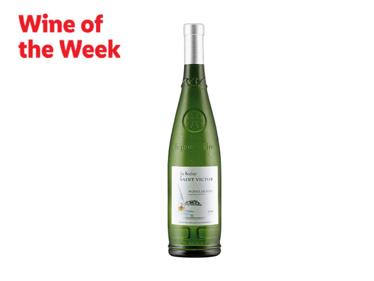 Wine of the Week: Le Rocher Saint Victor Picpoul de Pinet white wine bottle