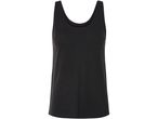 A black linen sleeveless top.