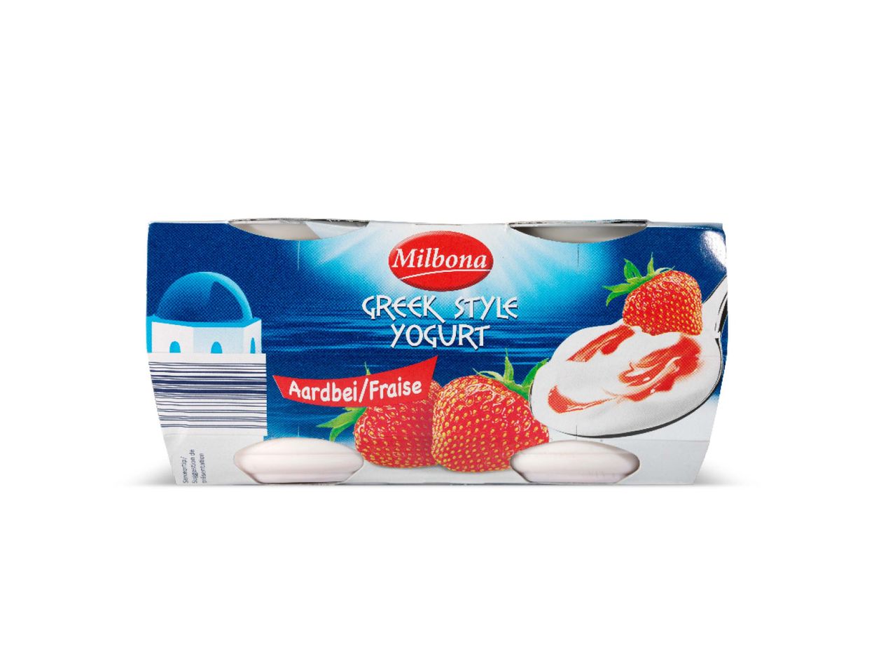 Milbona Griekse yoghurt aardbei.