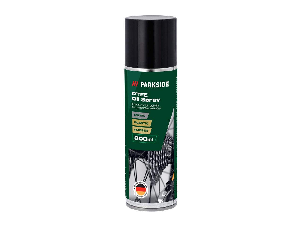 A can of Wurth PTFE lubricant spray for chains and other mechanical parts.