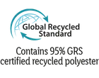 Global Recycled Standard seal: Contains 95% GRS certified recycled polyester.
