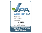 Σφραγίδα VPA CERTIFIED: ID 7253, ελεγμένο και πιστοποιημένο στη Γερμανία.