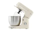 Cream-colored stand mixer with a stainless steel bowl and whisk attachment, featuring '1973' on its side.