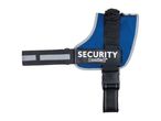 ZooFari Security dog harness in blue with reflective strips.
