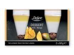 Deluxe dessert med mango i to glas.