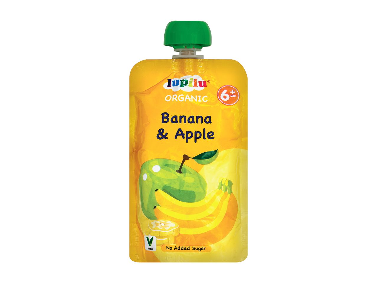 Go to full screen view: Lupilu Organic Baby Fruit Pouches Stage 1 Apple and Banana - Image 1