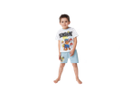 Dječak u pidžami Paw Patrol: majica i kratke hlače.