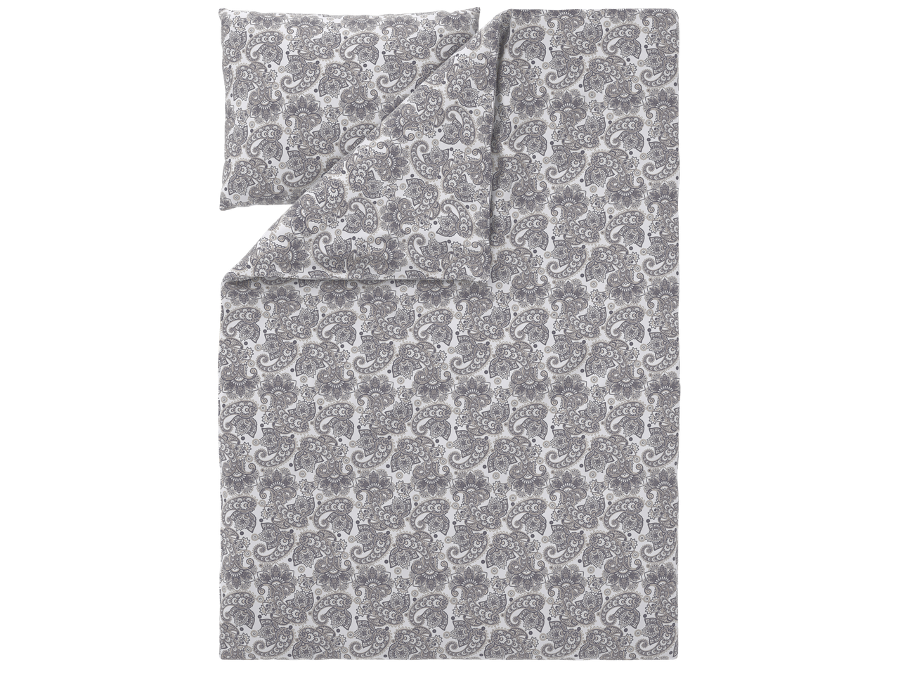 LIVARNO® mikropluošto satino patalynės komplektas su pilku paisley raštu