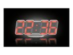 A sleek, modern LED digital clock displays 22:22 with a red illuminated display against a black background.