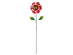 Decoração de jardim: flor de metal com borboleta.