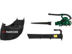 Parkside® leaf blower and vacuum with collection bag and attachments