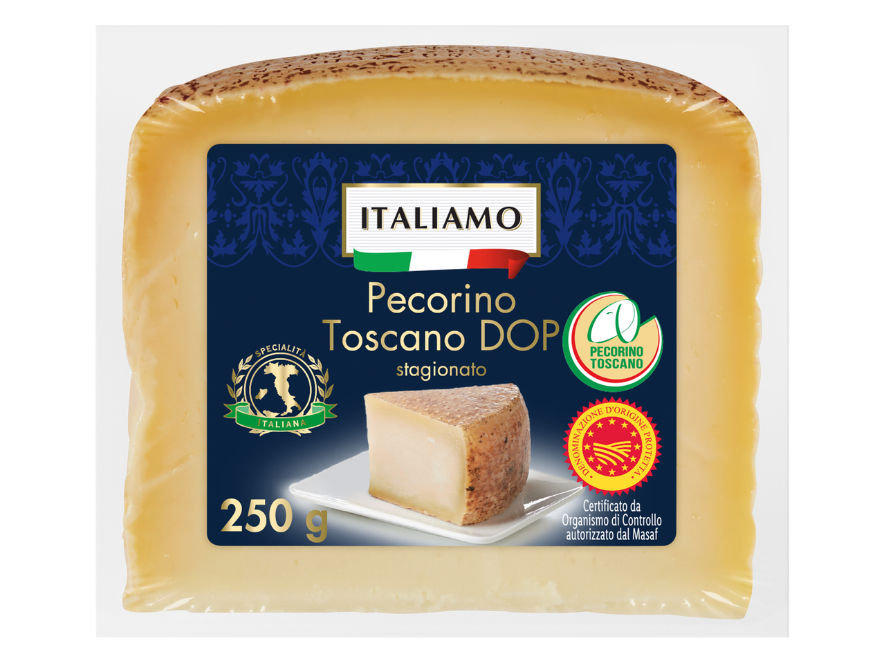 Italiano Pecorino Toscano DOP kaas, 250g.