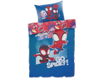 Spider-Man themed duvet cover set with pillowcase featuring Spider-Gwen and Miles Morales.