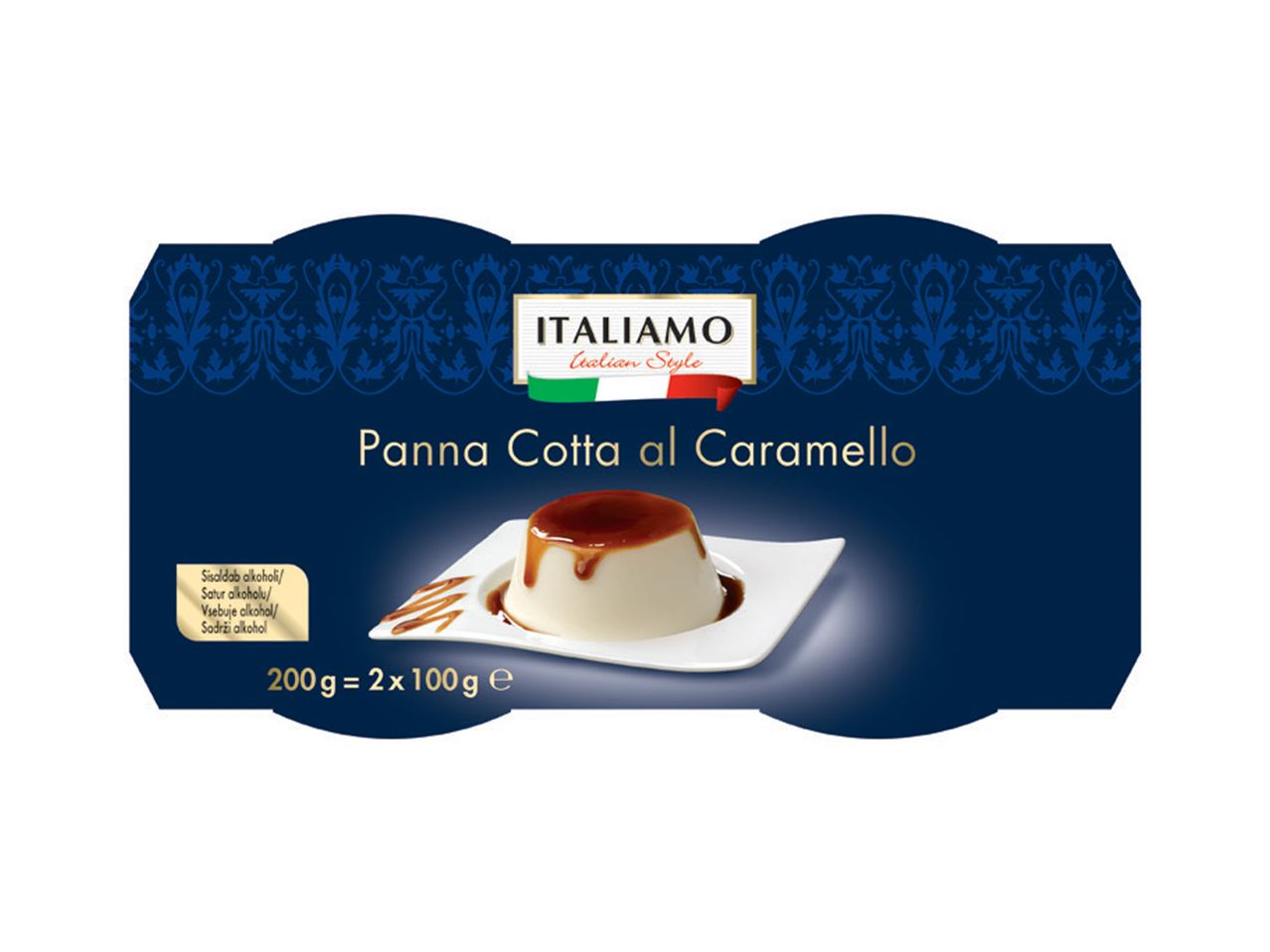 Italiano Panna Cotta sa karamelom.