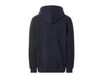 Dark blue hoodie, back view