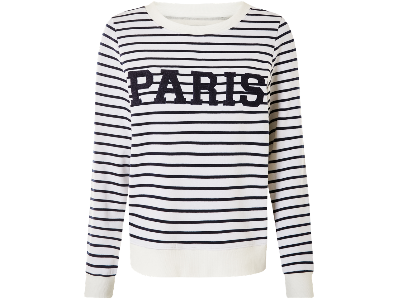 Randig tröja med texten "Paris".