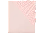 Light pink fitted sheet.