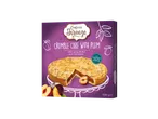 Cutie de tort cu crumble de prune Confiserie Firenze, cu greutatea de 1250g.