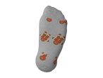 Grey sock with gingerbread man pattern