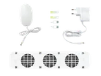 SILVERCREST® Radiator Booster with power adapter, cable, and mounting clips