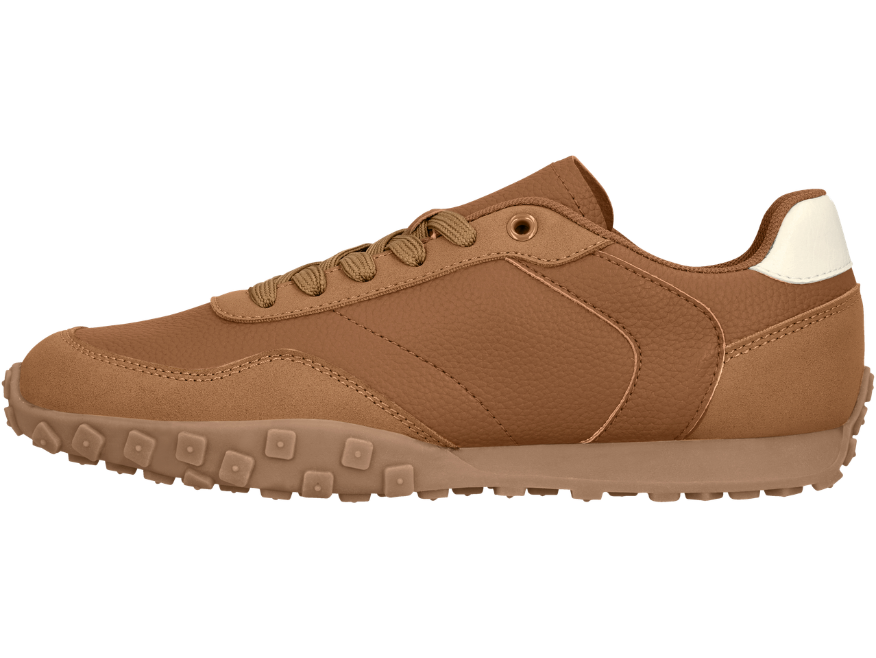 Καφέ αθλητικά παπούτσια Esmara με δερμάτινες λεπτομέρειες και σόλα με καρφιά.