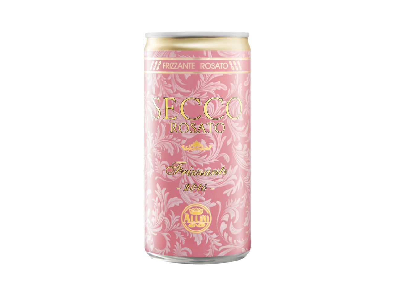 Allini Secco Rosato Frizzante 2016 rosévin i dåse.