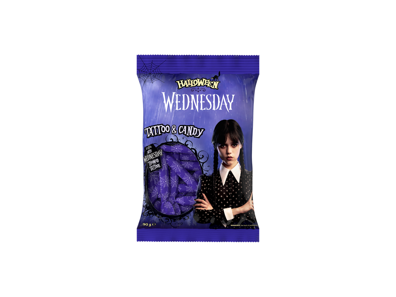 Helovino Wednesday karamelės su tatuiruotėmis, 90g.