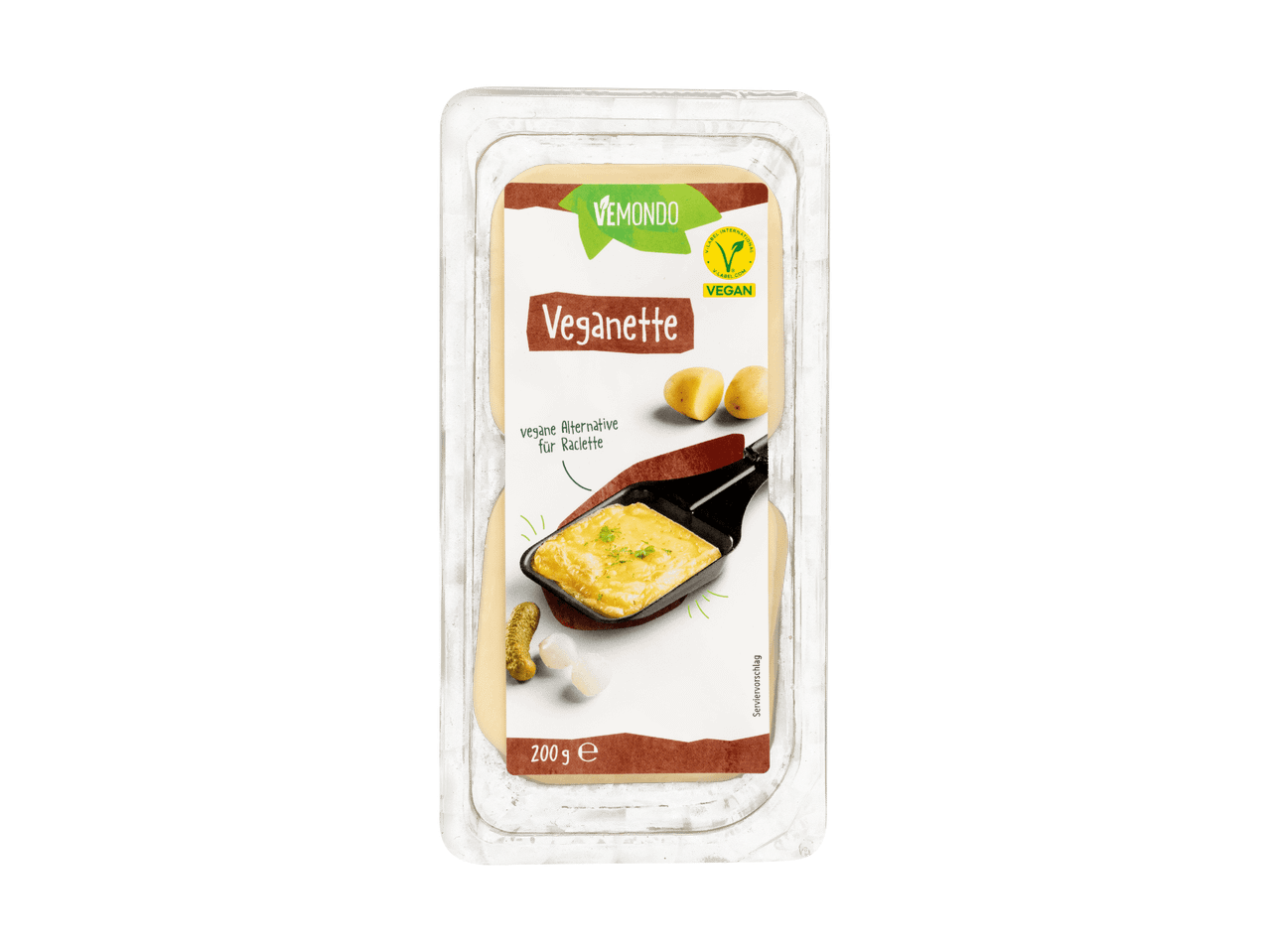 Vemondo Veganette vegane Alternative für Raclette, 200g Packung