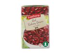 Pakke med røde kidneybønner i vand, med teksten 'Red Kidney Beans in water'.