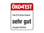 ÖKO-TEST Zertifikat: Vita D'Or Rapsöl, Bewertung „sehr gut“.