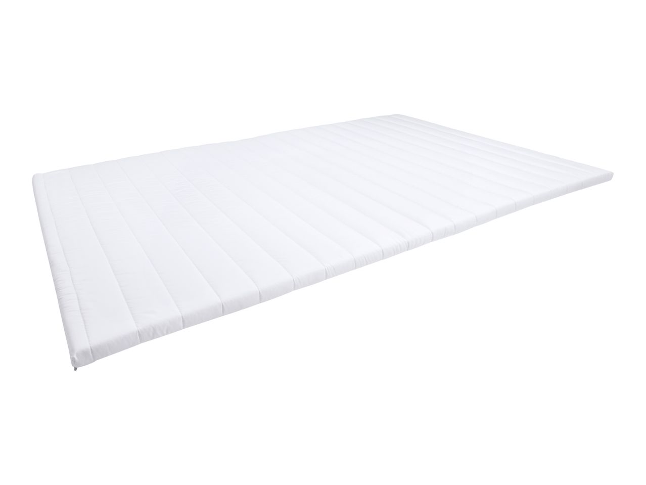 White quilted mattress topper
