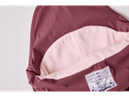 Jachetă impermeabilă Lupilu pentru copii, bordo, cu căptușeală roz din fleece.