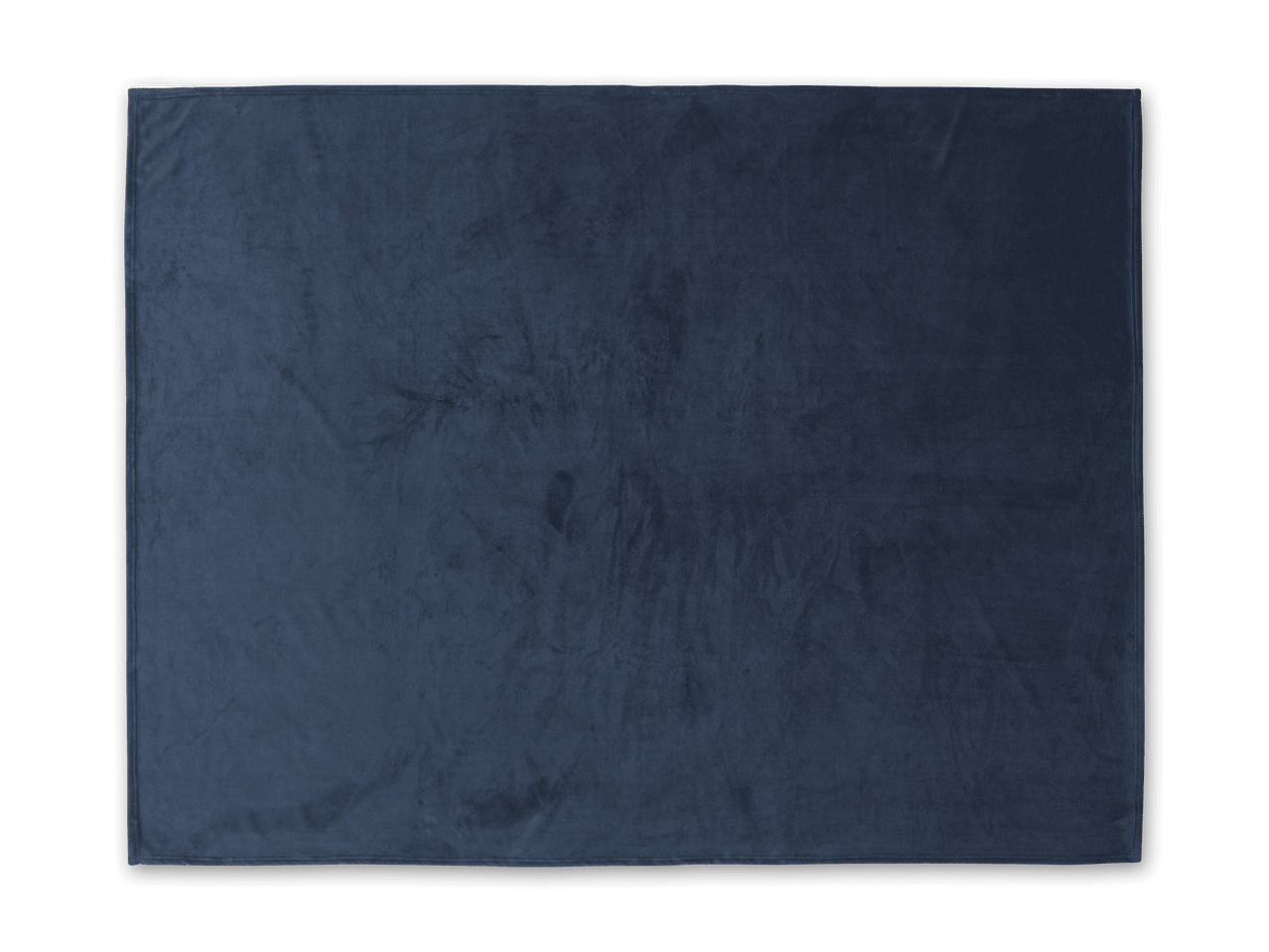 Dunkelblaue, rechteckige Decke aus weichem Stoff