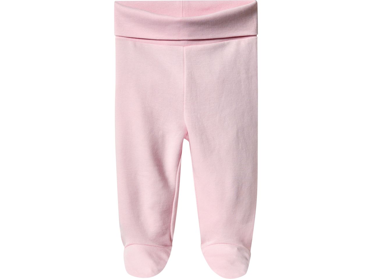 Pantaloncini rosa per neonati con piedi.