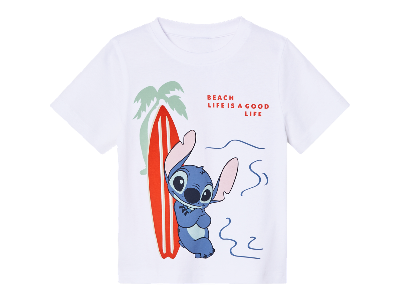 Μπλε μπλούζα Stitch με σχέδιο σερφ.