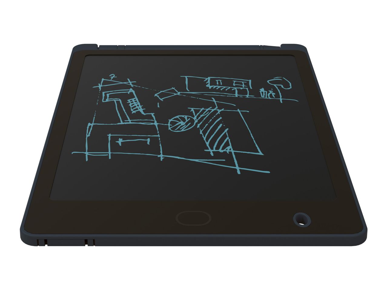 Electronic drawing tablet with a sketch.