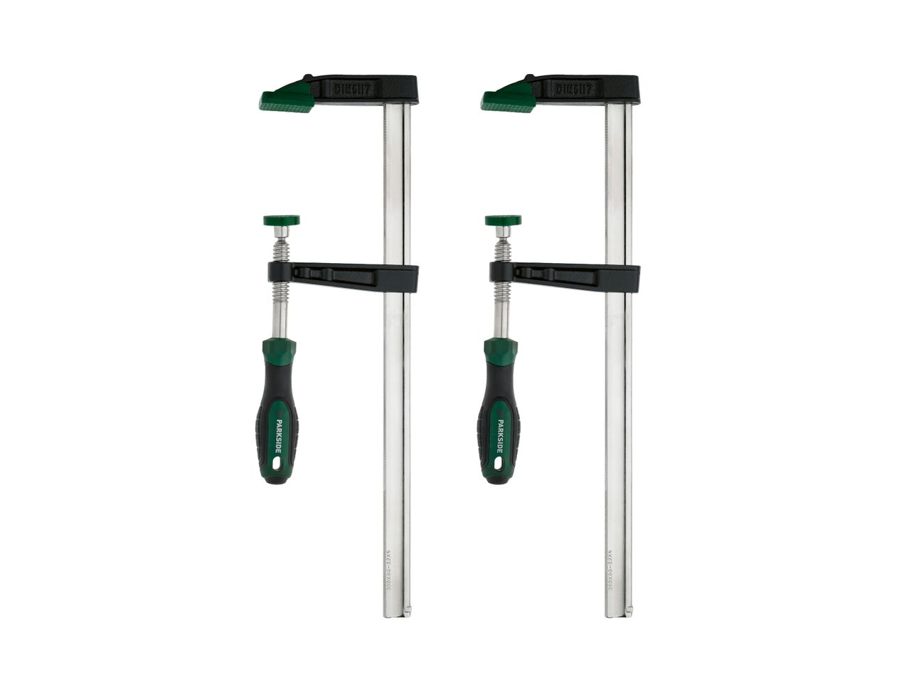 Two Parkside clamps are shown against a white background.