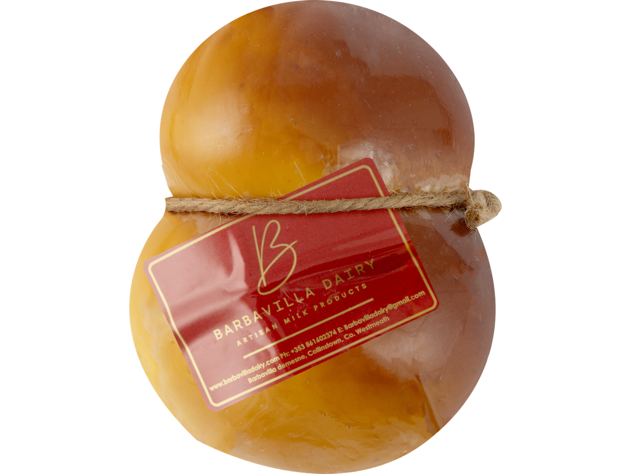 Our Creamery Smoked Provola cheese with Barbavilla Dairy label
